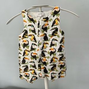 Angel Dear 🦜 Toucan Muslin Shorty Romper
